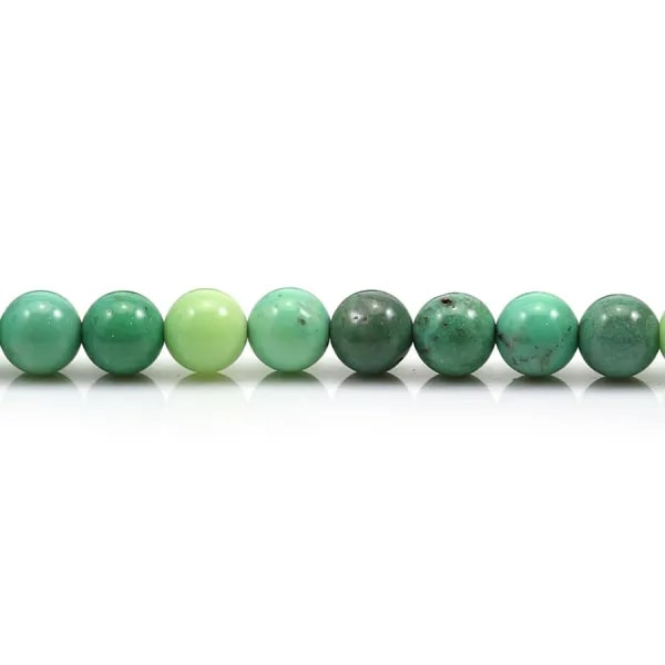 Agate d'herbe verte ronde  6mm x 40cm