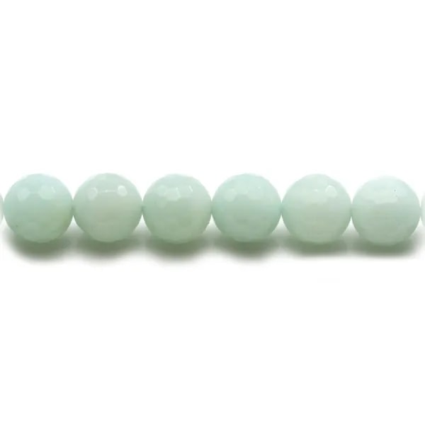 Amazonite Ronde Facette 4mm x 20 perles
