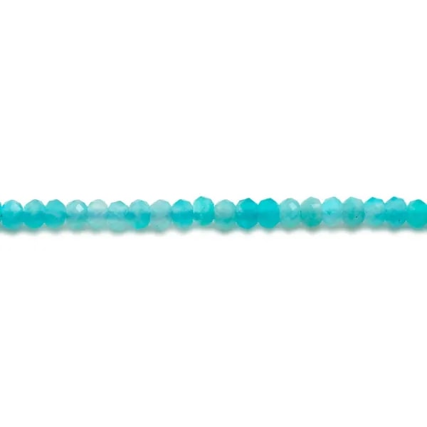 Amazonite rondelle facette 2x2.8mm x 39cm