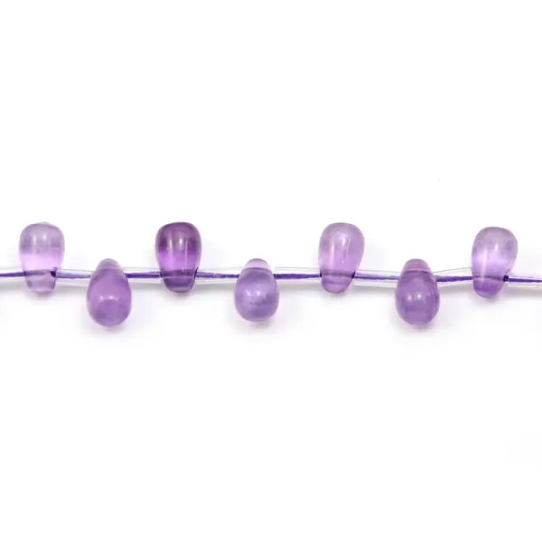 Améthyste goutte 6x9mm x 40cm