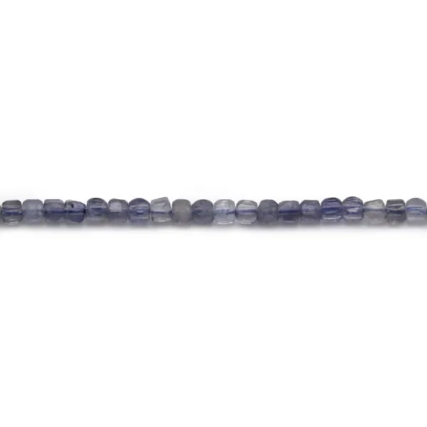 Cordiérite (Iolite) en forme de cube facette 2mm x 40cm