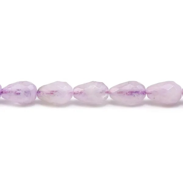 Améthyste violet claire, en forme de goutte facette de taille 6x9mm x 4 st