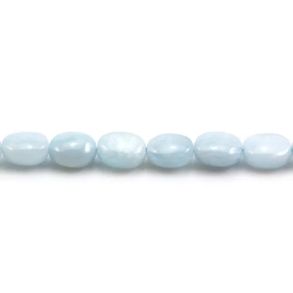 Aquamarine oval 10x14mm x 40cm