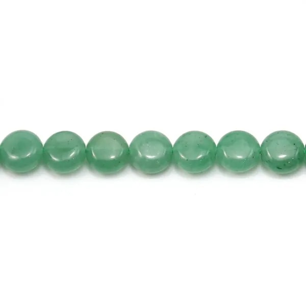Aventurine flat round 8mm x 40cm