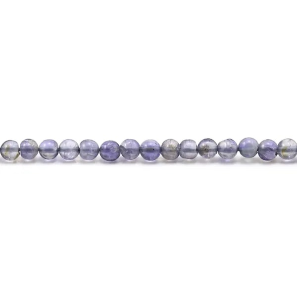Cordiérite (Iolite)  de couleur violet, de forme ronde, 3mm x 36cm