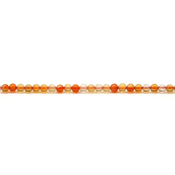 Perles rondes 2mm en cornaline x 40cm