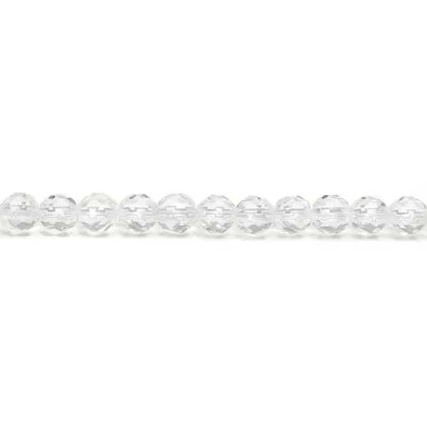 Cristal de roche rond facetté 4mm x 20pcs