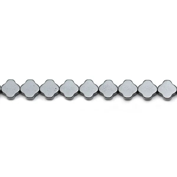 Hématite trèfle 6mm x 40cm