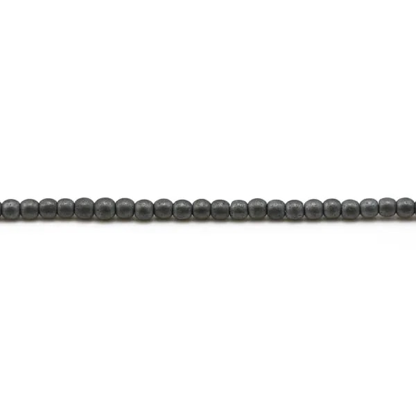 Hématite matte round 2mm x40cm