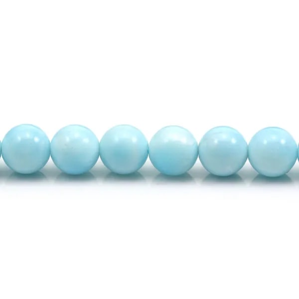 Hemimorphite de couleur bleu clair, 8mm x 40cm