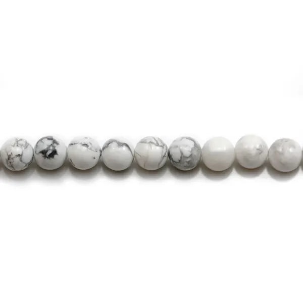 White Holite Round 4mm x 20 pcs 