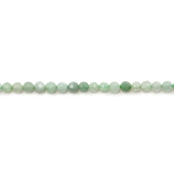 Jade nature rond facette 2mm x 40cm