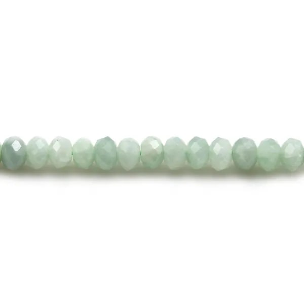 Jade nature rondelle facette 2.5x4mm x 40cm