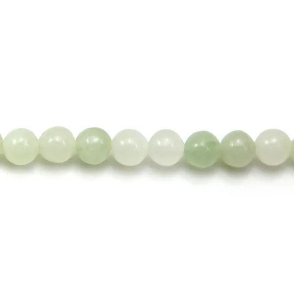 Jadeite vert ronde 6mm x 40cm