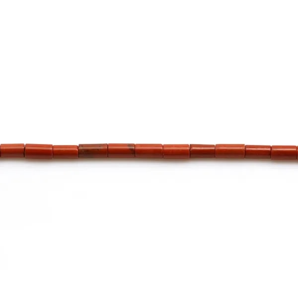 Jaspe rouge tube 2x4mm x 40cm
