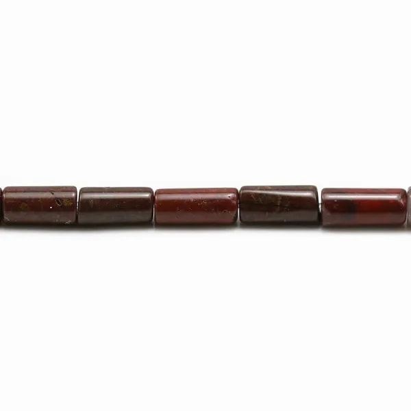 Jaspe rouge tube 4x8mm x 40cm