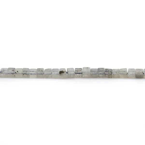 Labradorite grise, en forme de cube, 2.5mm x 38cm