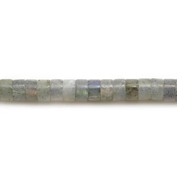 Labradorite, en forme de rondelle, 2x4mm x 40cm