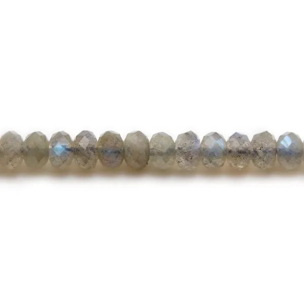 Labradorite Rondelle Facette 10mm x 40cm
