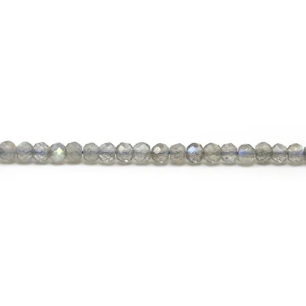 labradorite Rondelle facette 3x4mm x 40cm