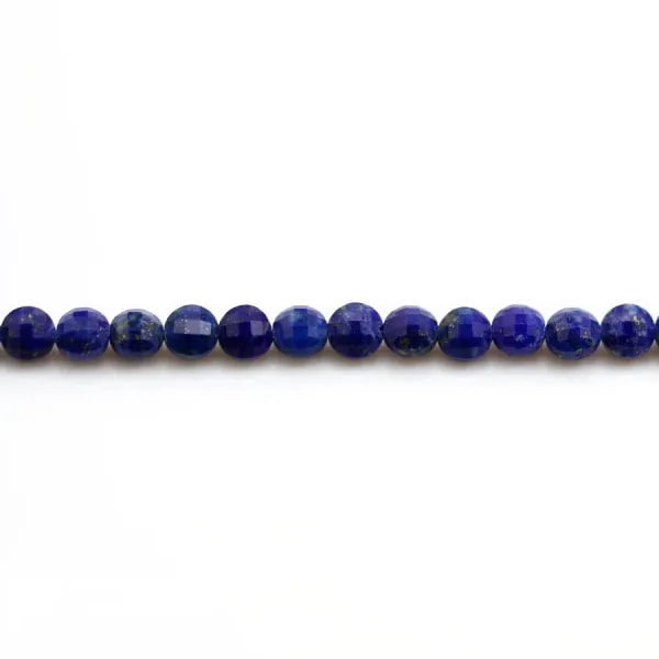 lapis lazuli rond plat facette 4mm x 40cm