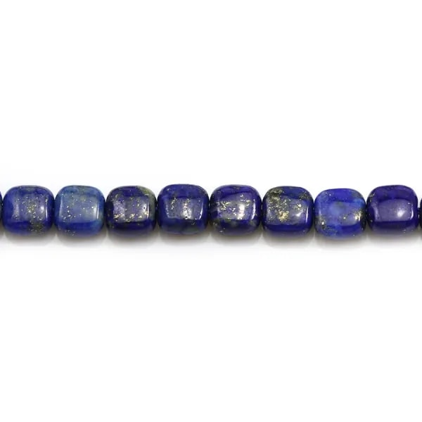 Lapis lazuli bleu, de forme carré, 6mm x 4pcs