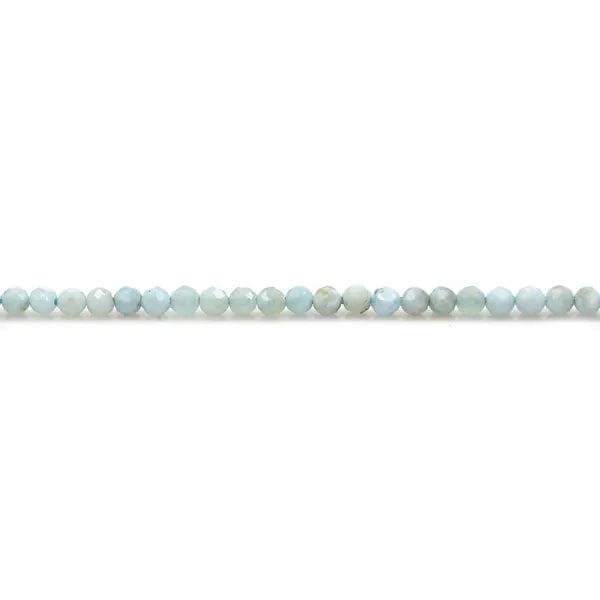 Larimar rond facette 2mm x 40cm