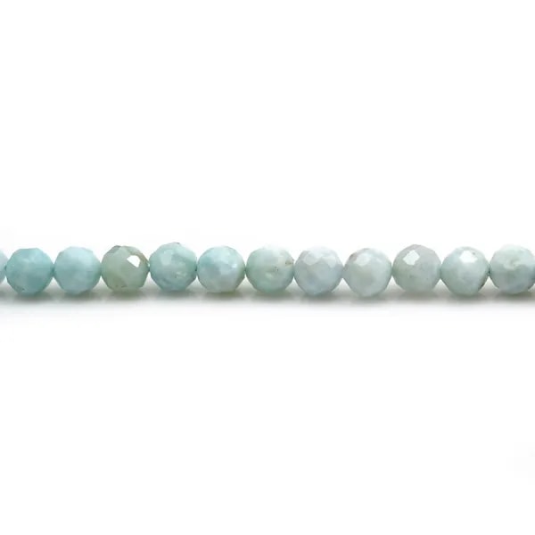Larimar rond facette 4mm x 40cm