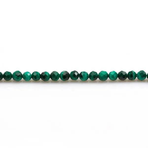 Malachite ronde facette 3mm x 40cm