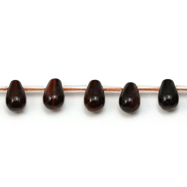 Oeil de taureau, en forme de goutte, mesurant 6x9mm x 4pcs