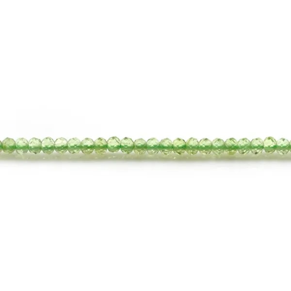Péridot rondelle facette 1.9x2mm x 30pcs