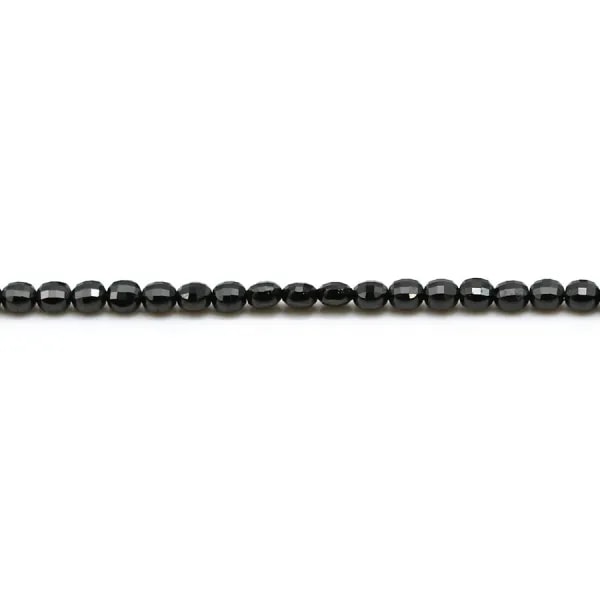 Spinelle noir ronde plate facette 2mm x 40cm