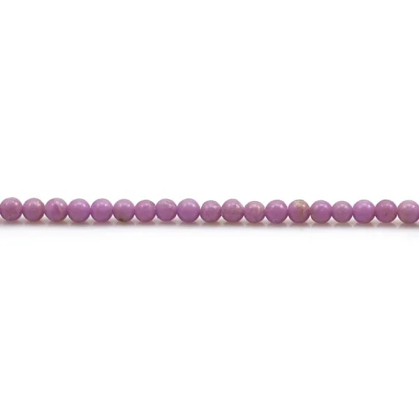 Phosphosiderite light purple, in round shape, 2.5mm x 39cm