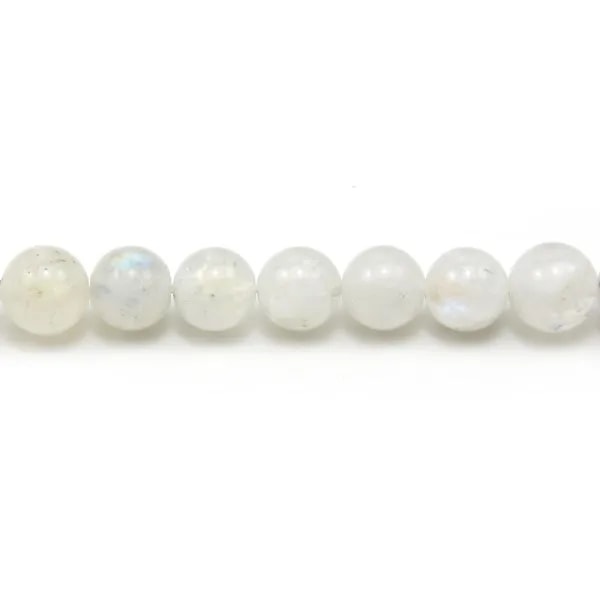 Pierre de Lune Ronde 9mm x 2pcs