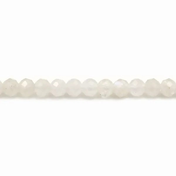 Pierre de lune ronde facette 4mm x 40cm