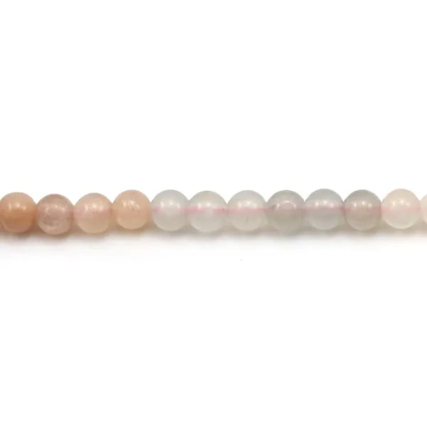 Pierre de lune multicolore ronde 4mm x 40cm
