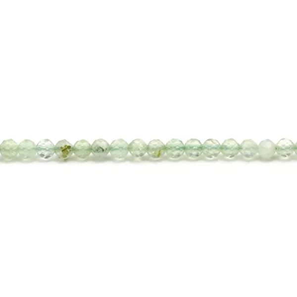 Préhnite ronde facette 3mm x 40cm