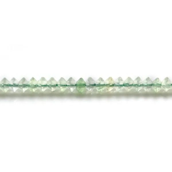 Prhenite rondelle boulier facette 2x3mm sur fil 39cm