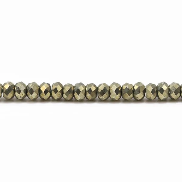 Pyrite rondelle facette 2.5x4mm x 10pcs