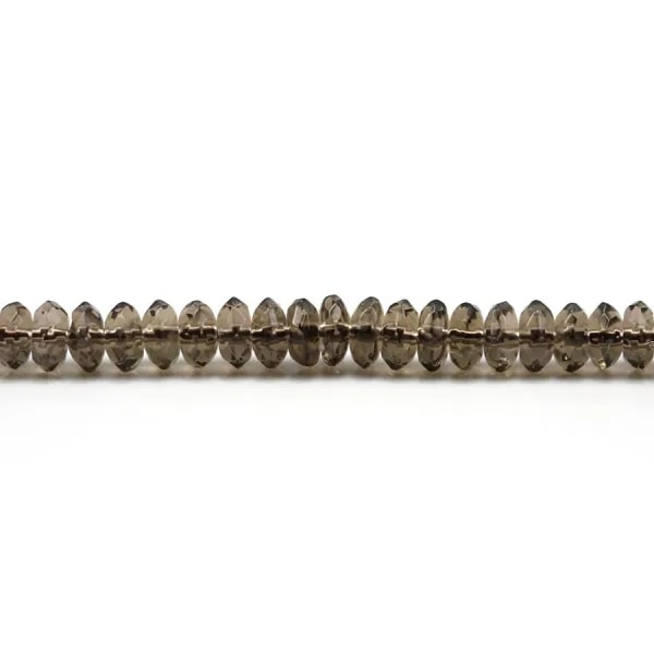 Smoky Quartz Faceted Rondelle 3x5mm x 40 cm 