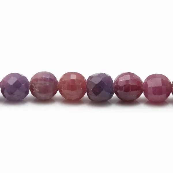 ruby  Ronde Facette 9mm x 1 perle