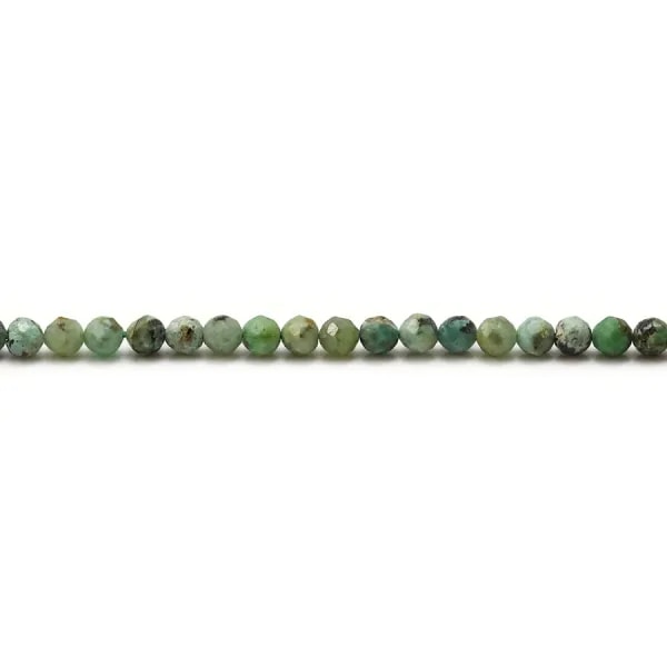 Turquoise africaine de forme ronde facetté, 3mm x 20pcs