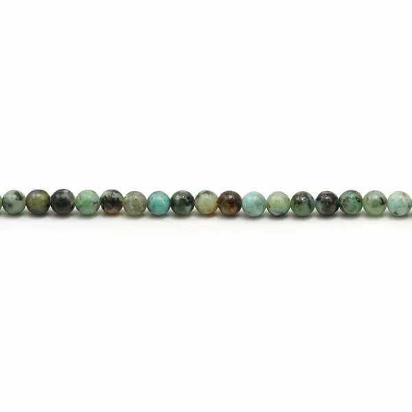 Turquoise africaine de forme ronde facette, 3mm x 40cm