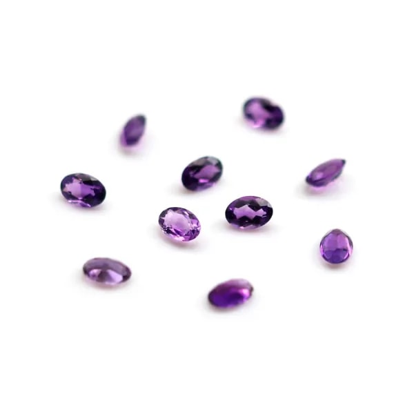 Cabochon en améthyste 4x6mm x 1pc