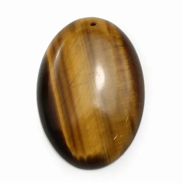 Pendentif en oeil de tigre, de forme ovale, 24 * 34mm x 1pc
