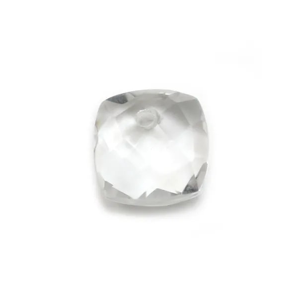 Pendentif cristal de roche facette 10mm x 1pc
