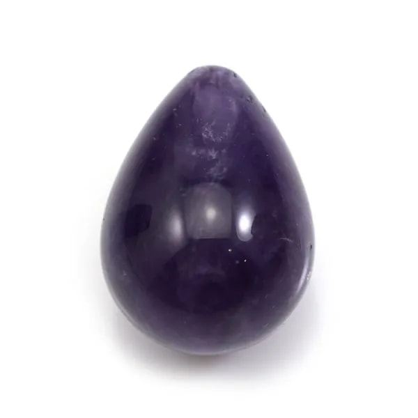 Pendant of green aventurine half drilled,in shape of a drop, 15 * 20mm x 1pc