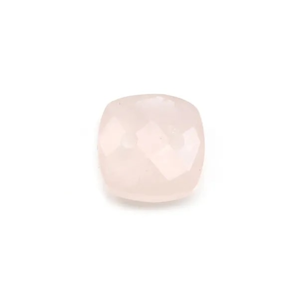 Intercalaire en quartz rose avec 2 trous 10mm x 1pc