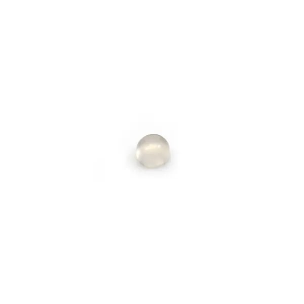 Cabochon d'agate grise, de forme ronde, 3mm x 10 pcs