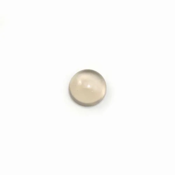 Cabochon d'agate grise, de forme ronde, 6mm x 10 pcs